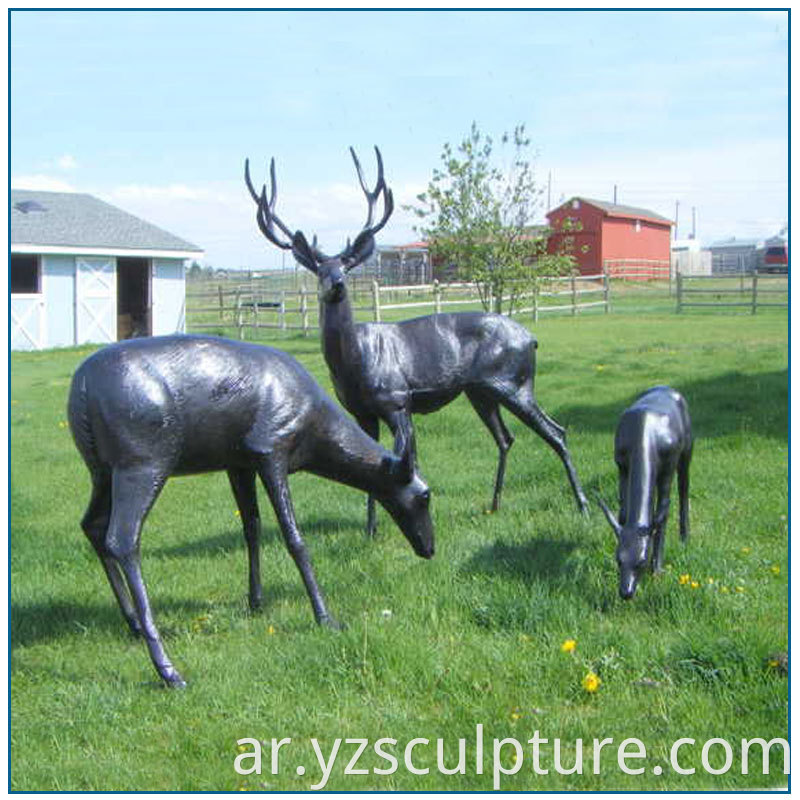 bronze deer statue